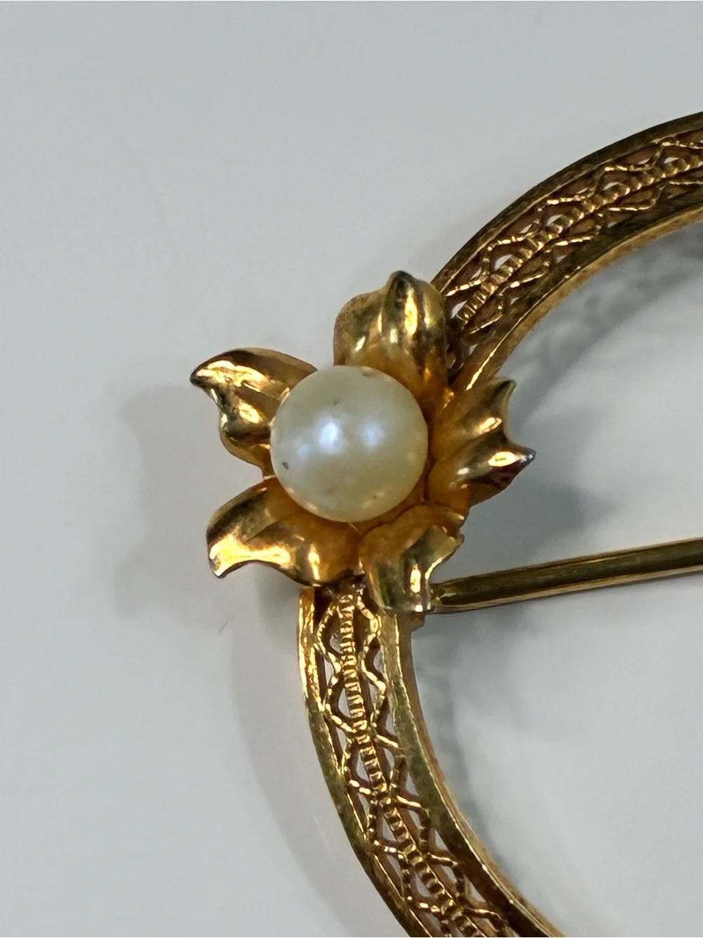 Two-Tone Gold and Silver Butterfly Brooch and Classic Infinity Floral Pin